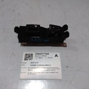 2013 HYUNDAI SANTA FE POWER DOOR WINDOW SWITCH