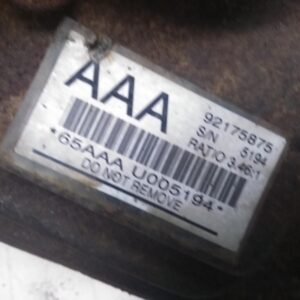 2006 HOLDEN ADVENTRA DIFFERENTIAL CENTRE