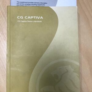 2007 HOLDEN CAPTIVA OWNERS HANDBOOK / USER MANUAL / HAND BOOK