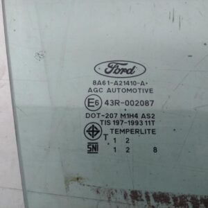 2014 FORD FIESTA RIGHT FRONT DOOR WINDOW