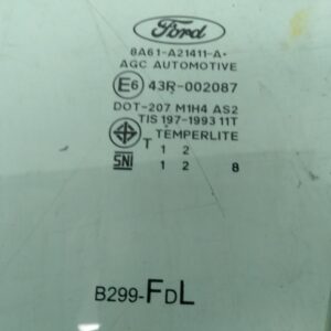 2014 FORD FIESTA LEFT FRONT DOOR WINDOW