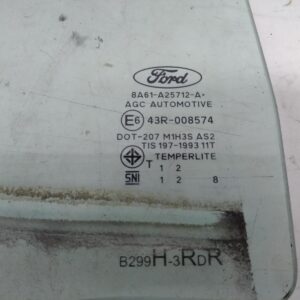 2014 FORD FIESTA RIGHT REAR DOOR WINDOW