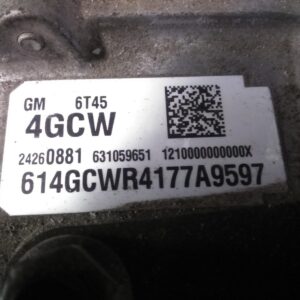 2014 HOLDEN CAPTIVA TRANSMISSION GEARBOX