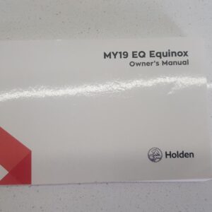 2018 HOLDEN EQUINOX OWNERS HANDBOOK / USER MANUAL / HAND BOOK