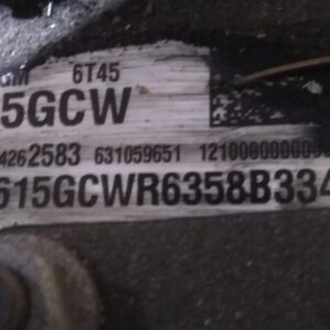 2017 HOLDEN CAPTIVA TRANSMISSION GEARBOX