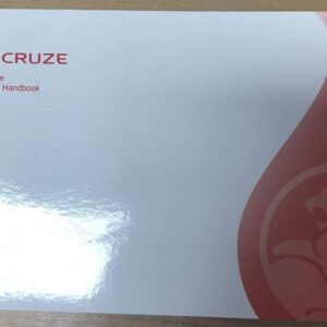 2013 HOLDEN CRUZE OWNERS HANDBOOK / USER MANUAL / HAND BOOK